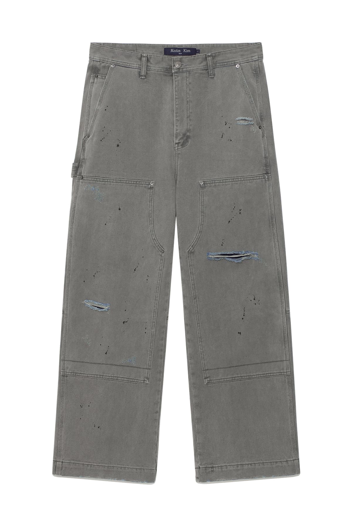VINTAGE PAINTING CARPENTER PANTS FOR MEN IN GREY