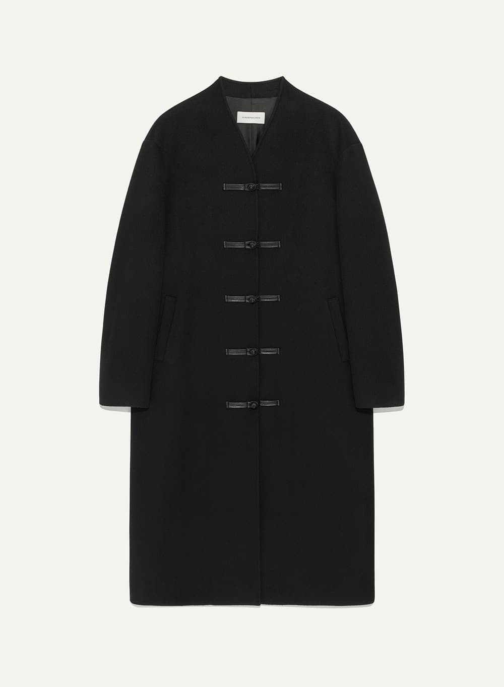 Madarin Wool Coat Black