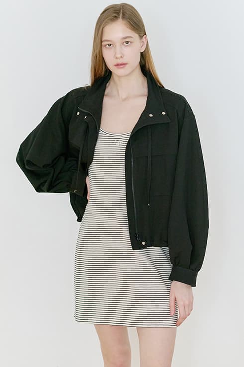 25N summer crop blouson [BK]
