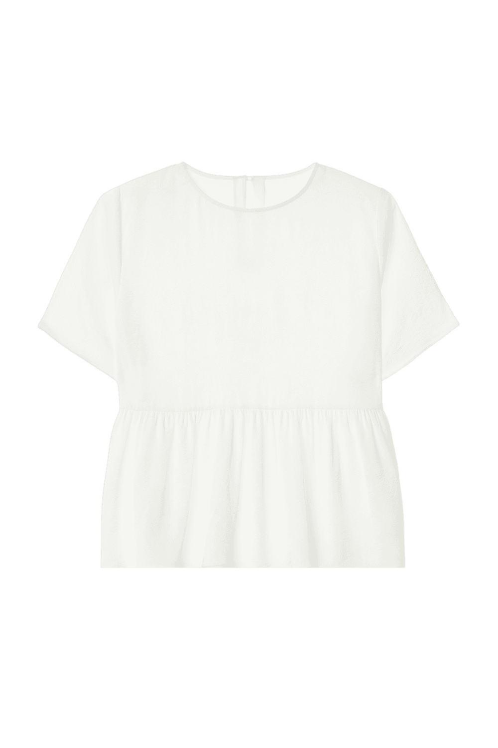 Airy Flare Volume Blouse (White)