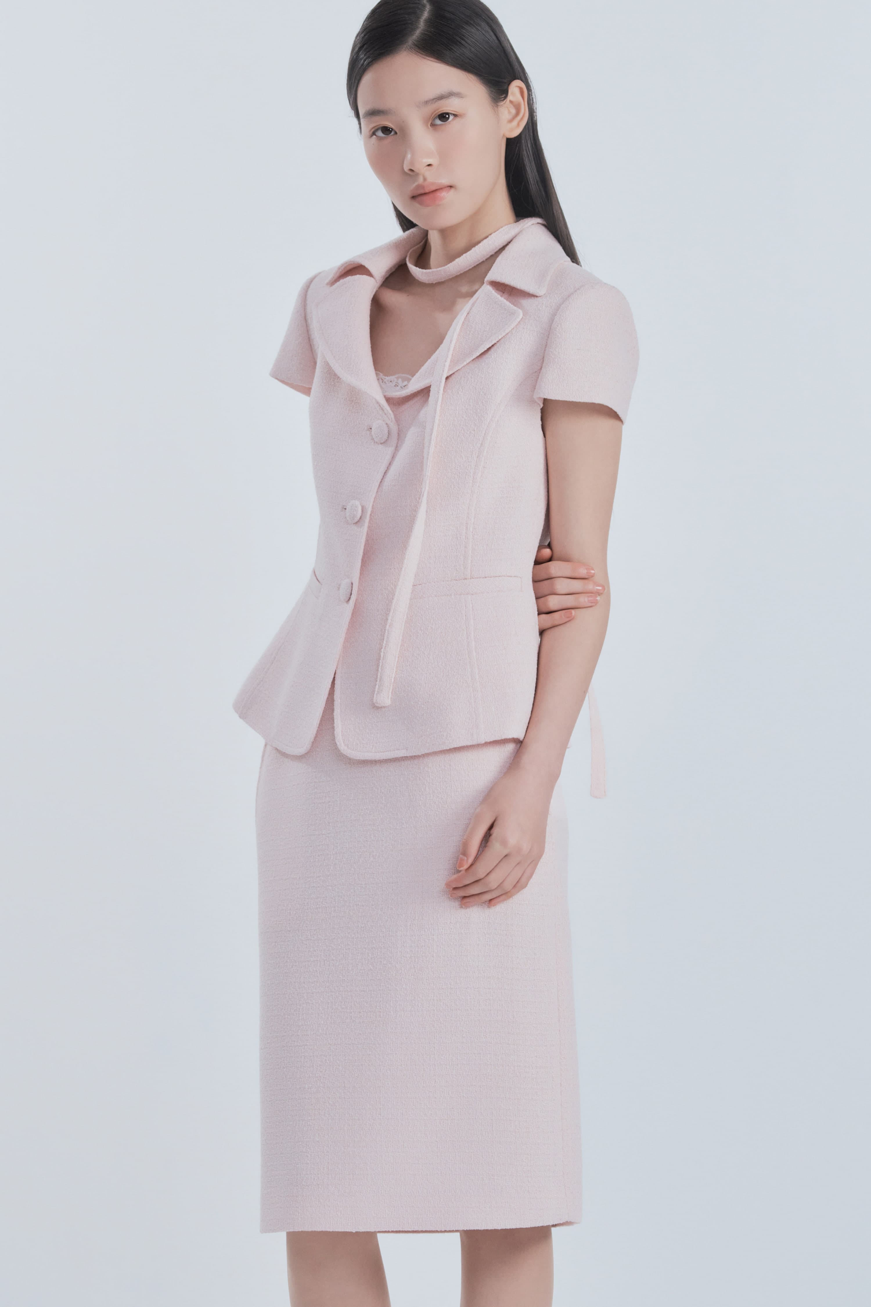 MAC Tweed Jacket (Boucle Edition) - Tweed Pink