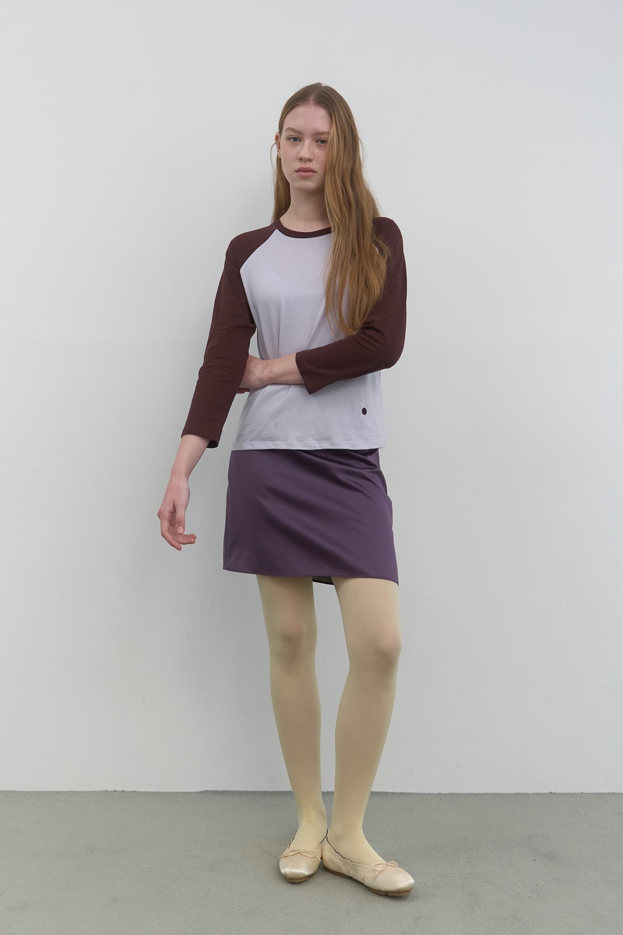 SATIN MINI SKIRT_PURPLE