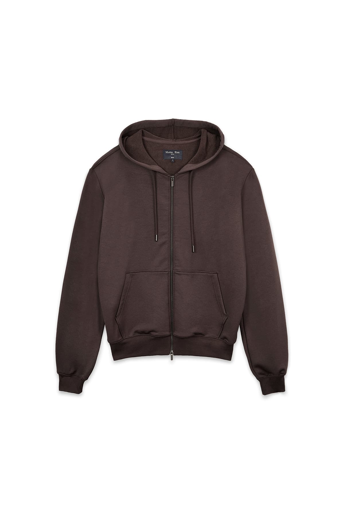 BACK LOGO GLITTER HOODY ZIP UP FOR MEN IN BROWN