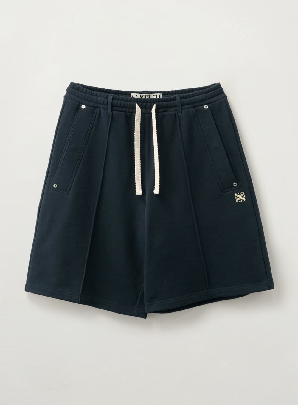 Teo Cotton Bermuda Pants - Navy