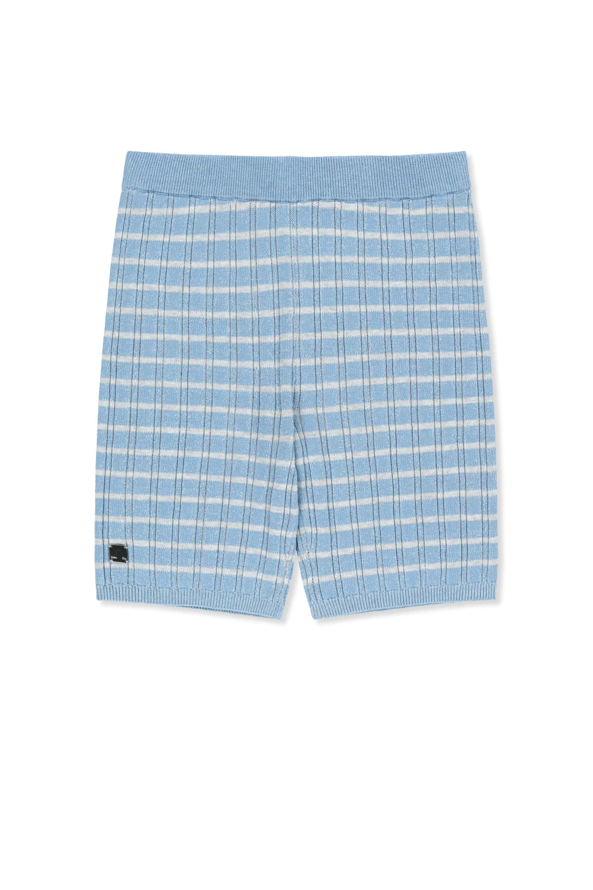 STRIPE KNIT SHORTS IN LIGHT BLUE