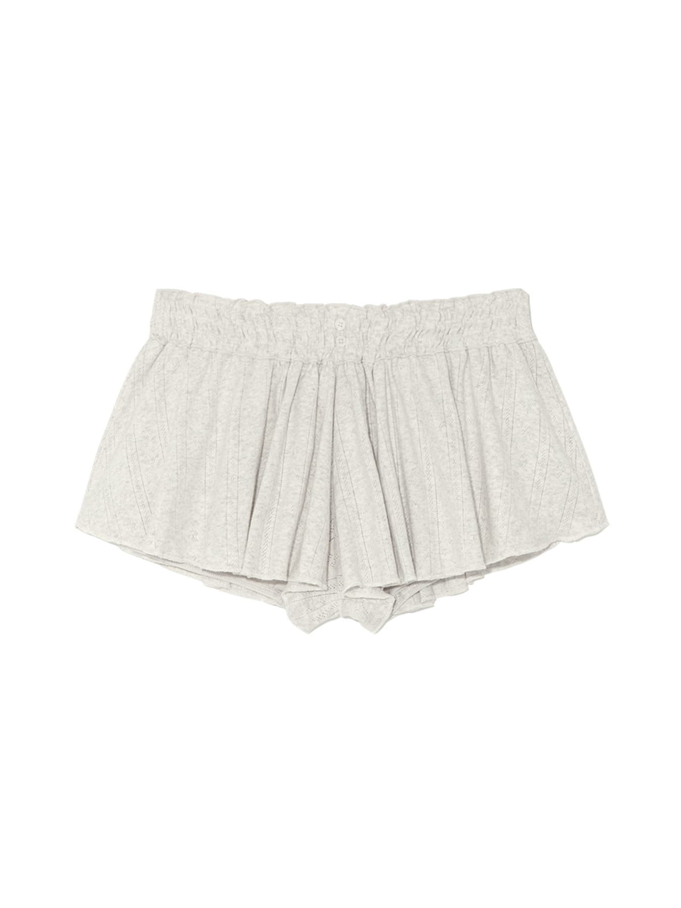 HONEY EYELET SHORTS (MELANGE GRAY)
