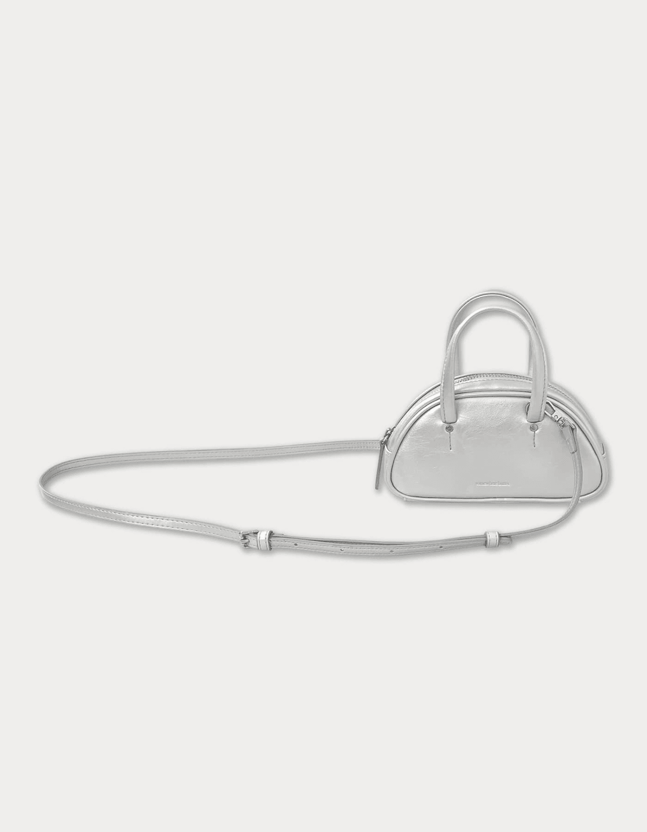 7th / mini baguette bag - silver