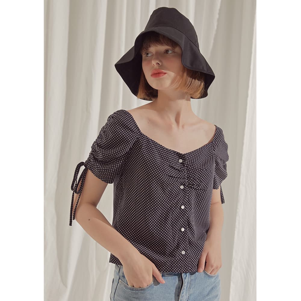polka dot blouse