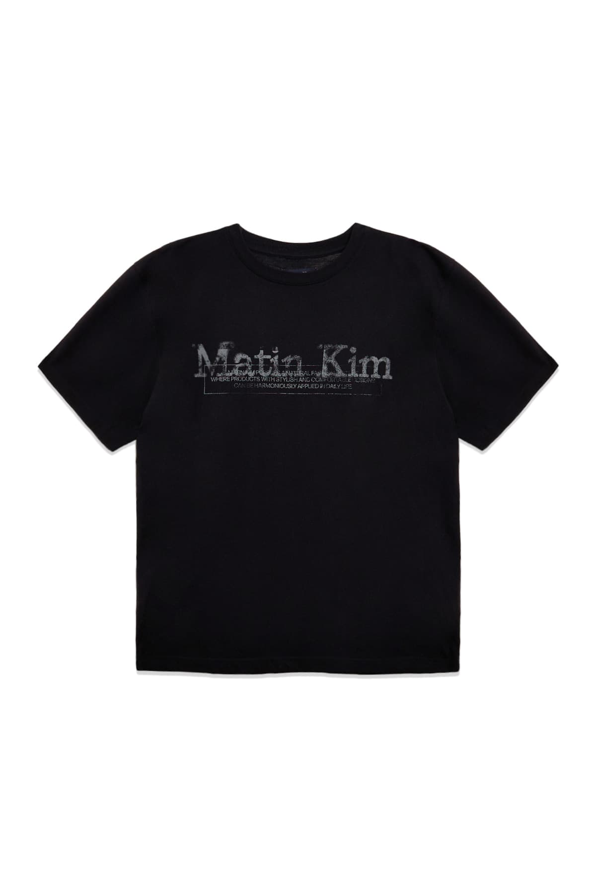 STAMP LOGO GRAPHIC OVERSIZE TOP FOR MEN IN BLACK