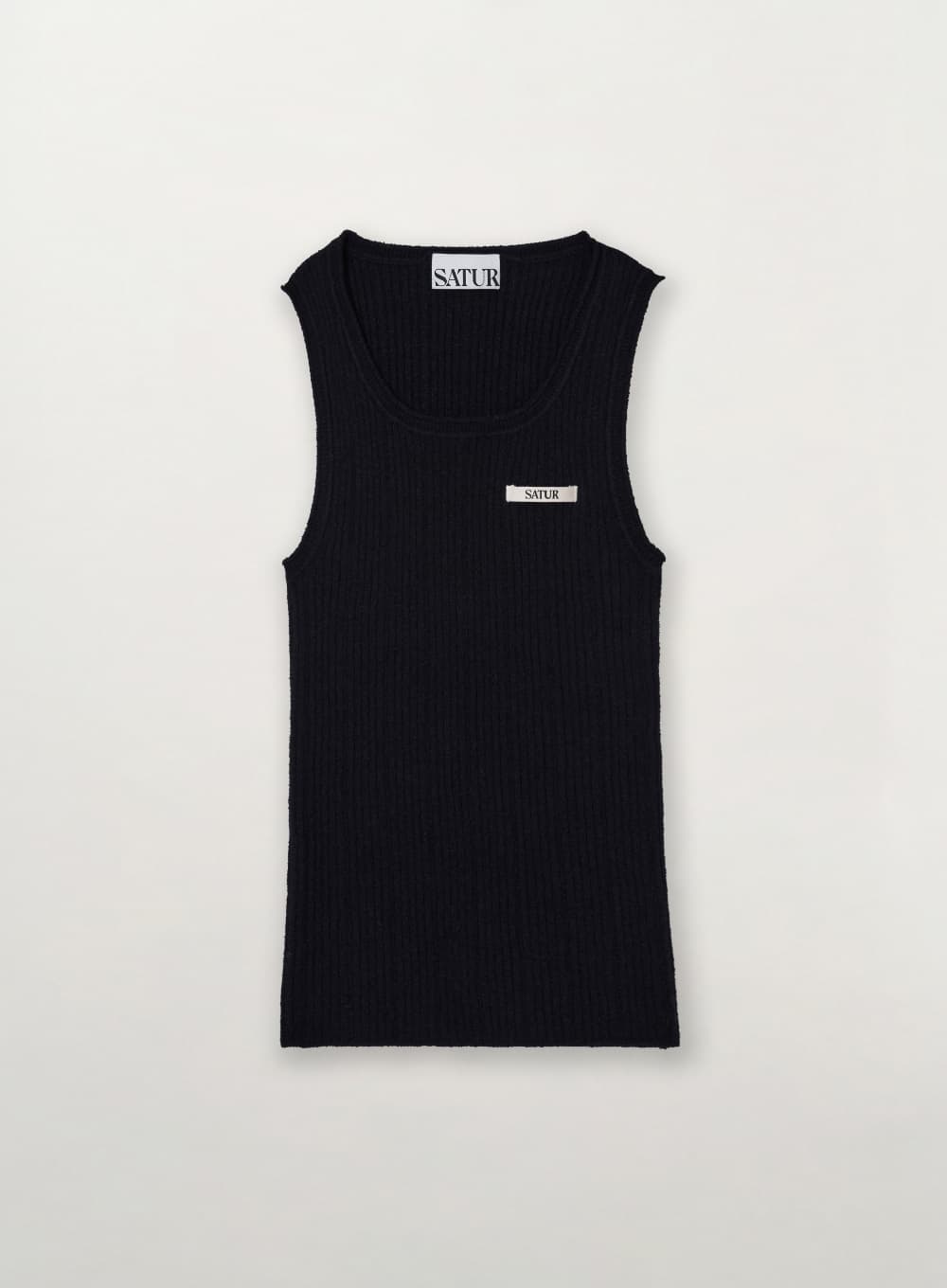 (W) Basic Knit Sleeveless - Black