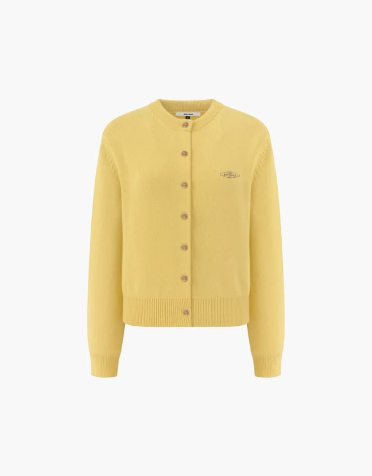 basic cash wool cardigan - butter