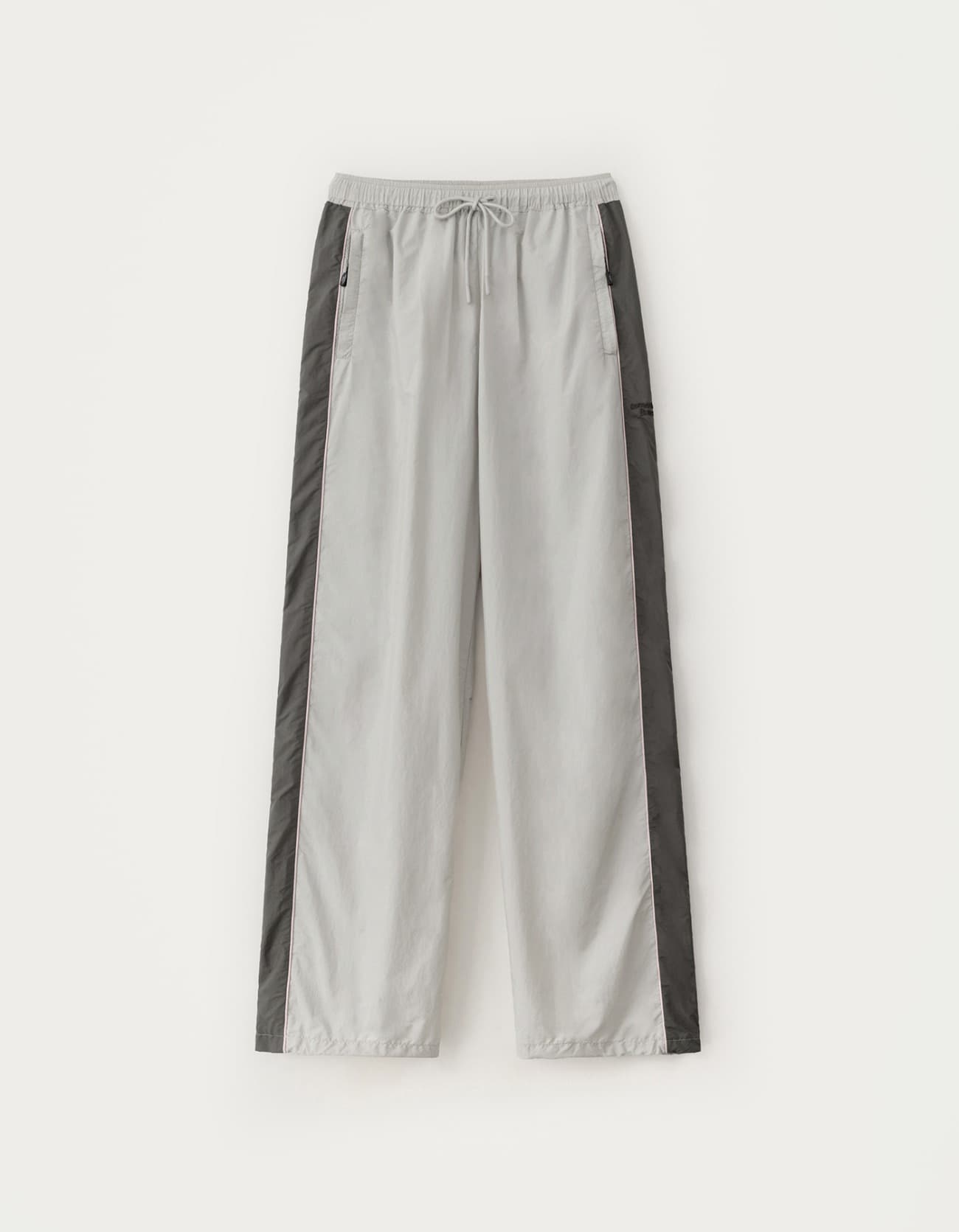 Kota Nylon String Pants - Light Grey/Charcoal