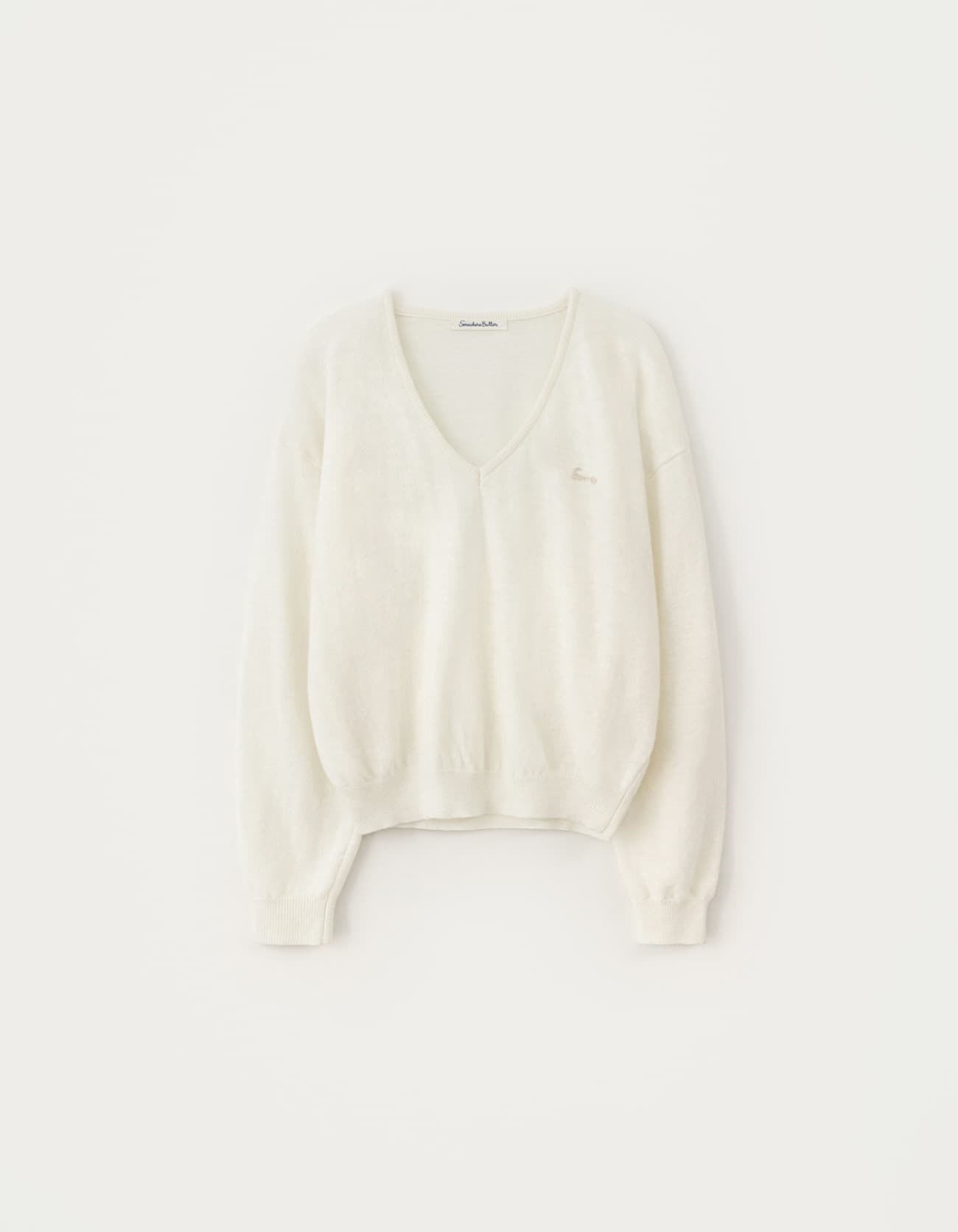 Rosh Deep V-Neck Knit - Ivory