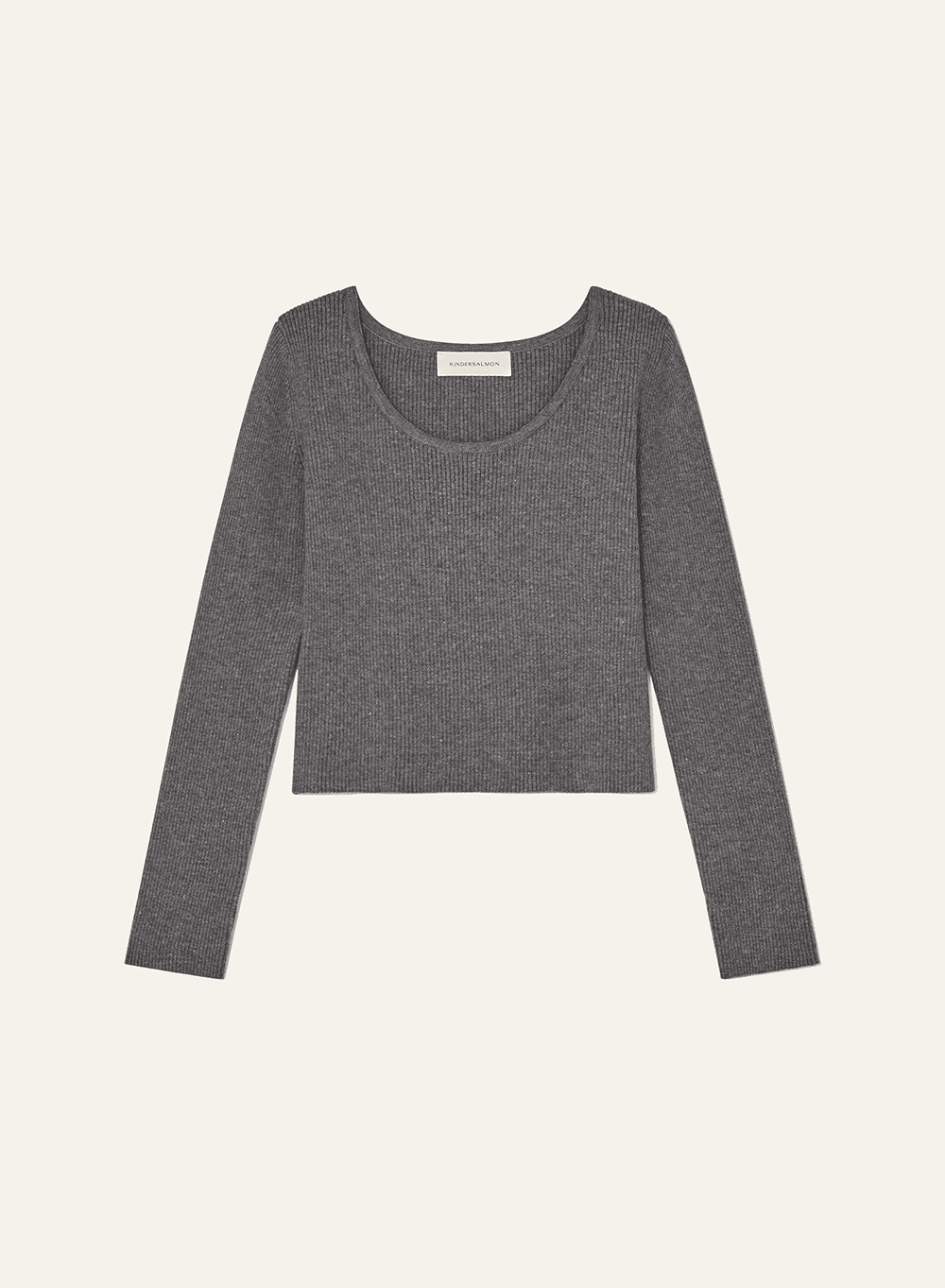 Round Sweater Melange Gray