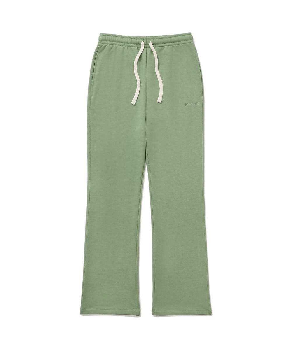 우먼 세미부츠컷 스웻 팬츠 Sage Green