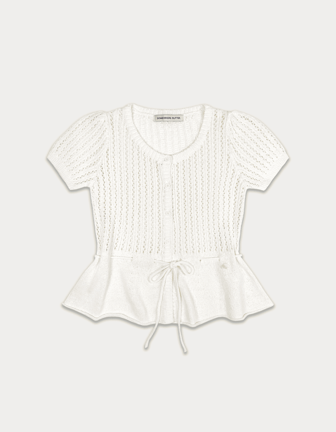 9th / Skashi ribbon cardigan - ivory