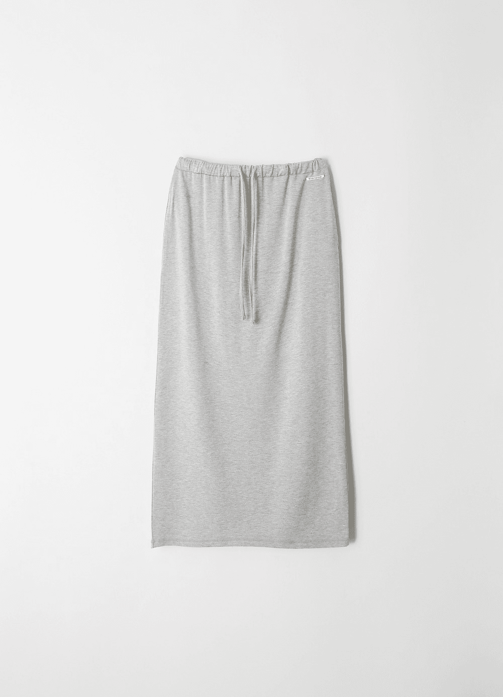 Jersey Straight Maxi Skirt - Melange Grey