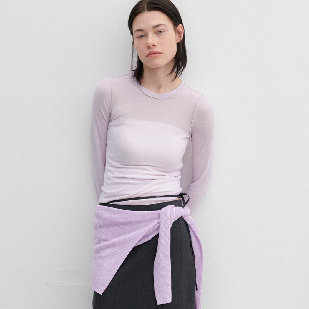 (T-7172)AN INTERLOCK LONG SLEEVE SLIM TEE