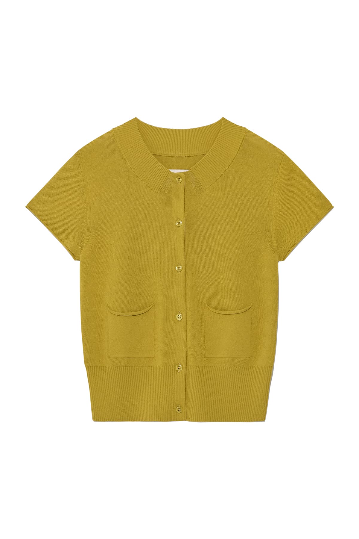 POCKET POINT HALF CARDIGAN IN OLIVE