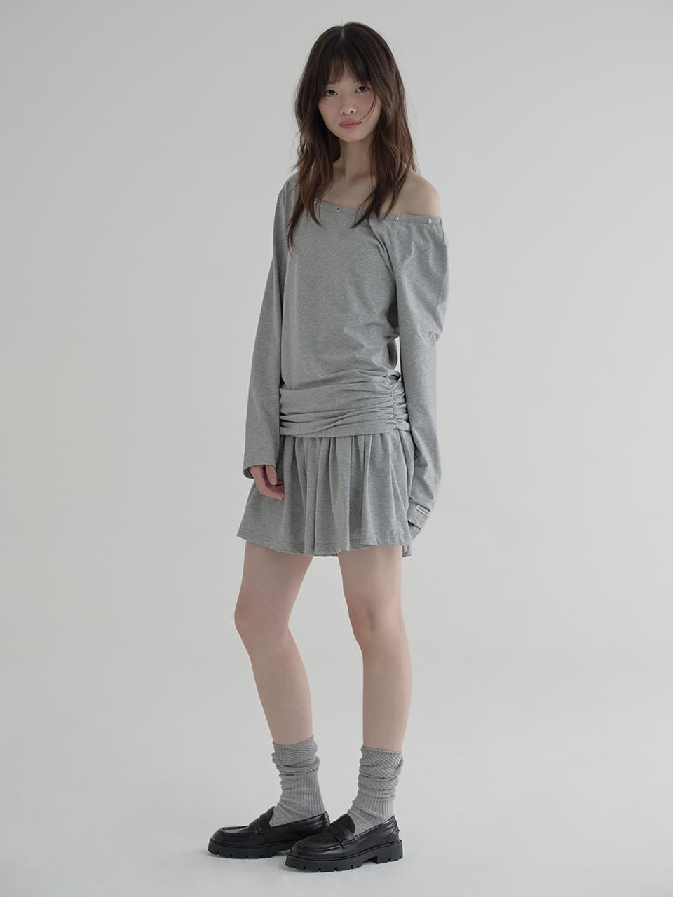 RIVET JERSEY ONE-PIECE (GREY)