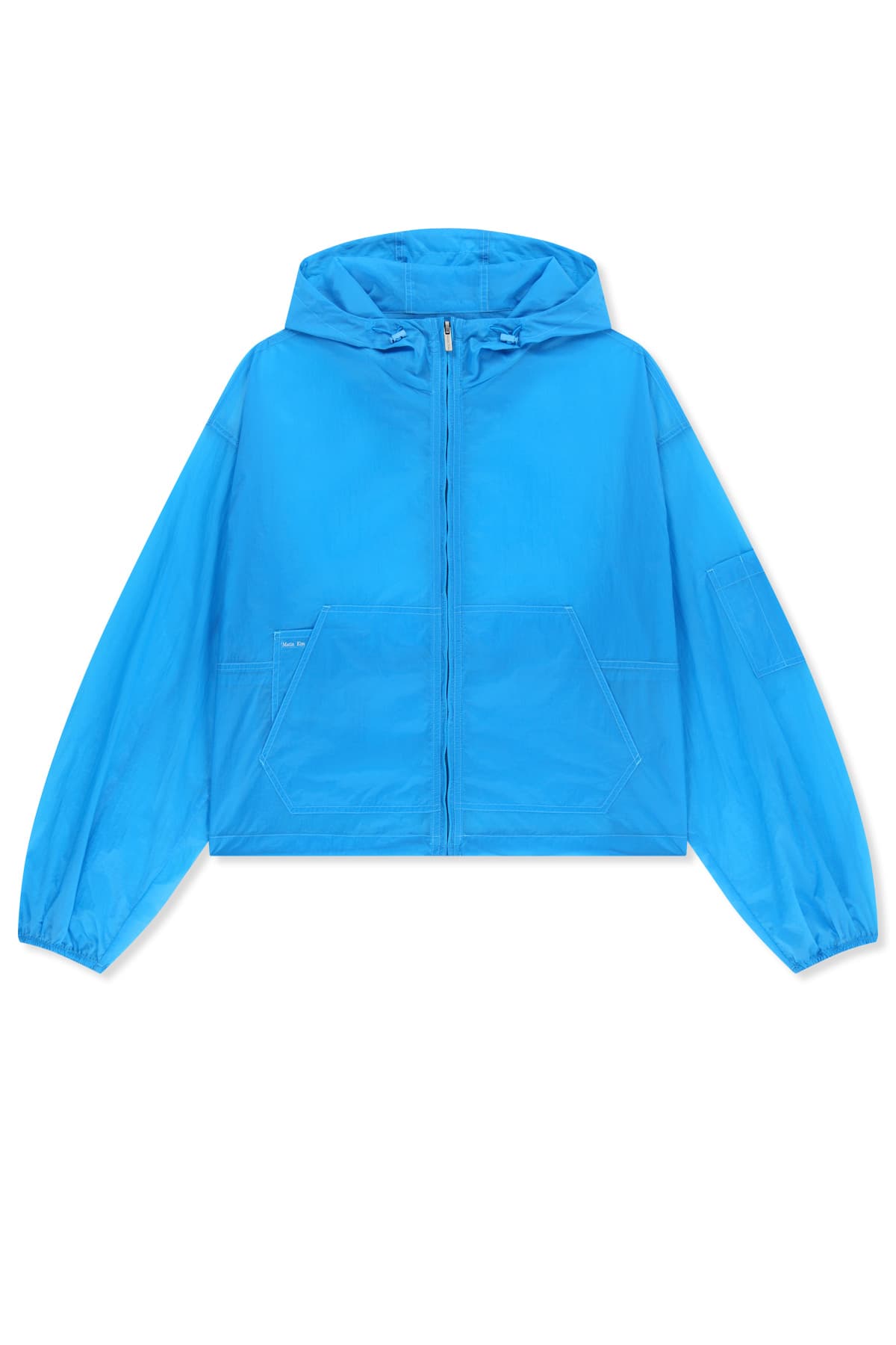 BACK LOGO HOODY WINDBREAKER FOR WOMEN IN BLUE
