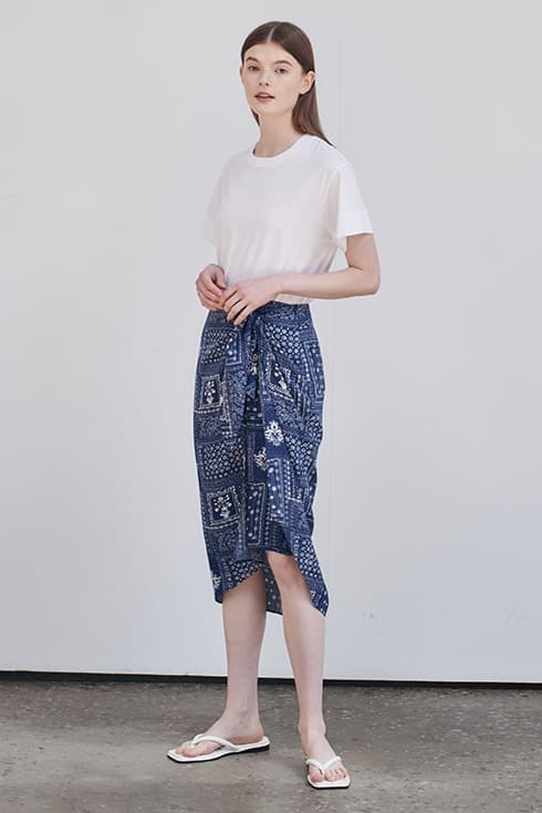 22MN draping wrap skirt [NA]