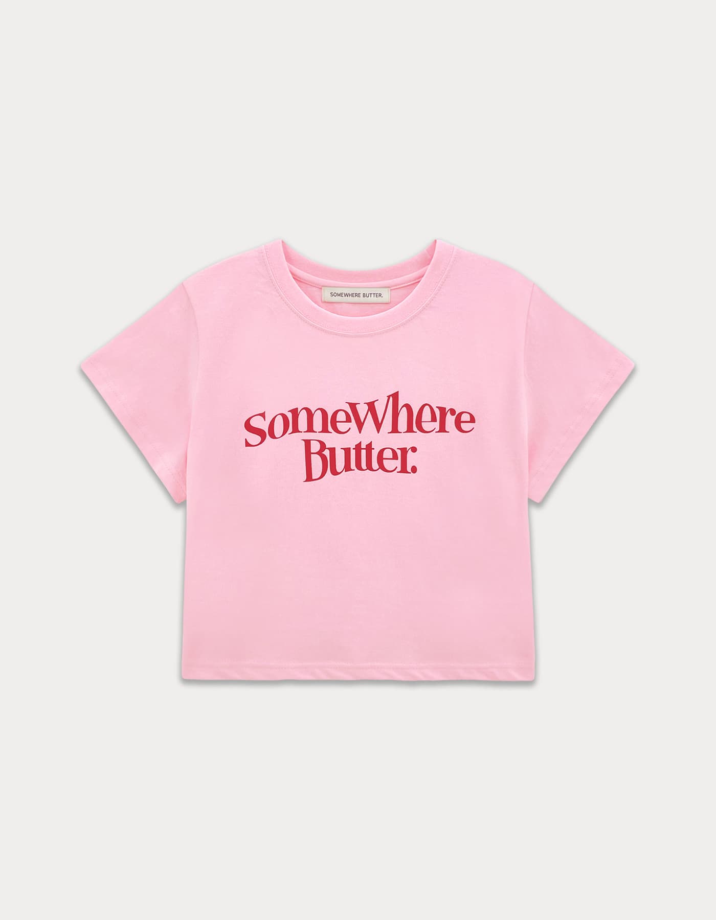 5th / Wave Logo Crop Top - Pink