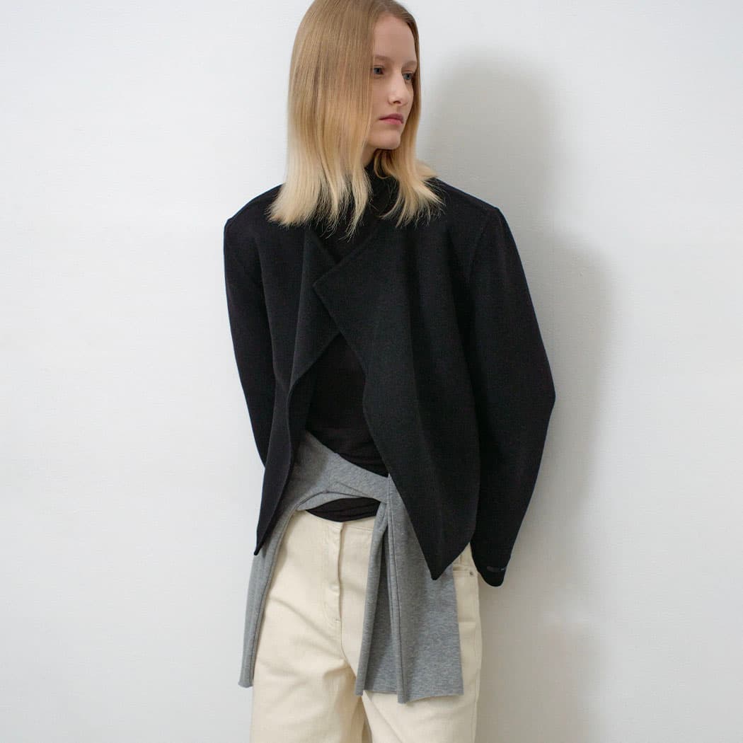 (JK-3029)HANDMADE SET-UP OPEN JACKET