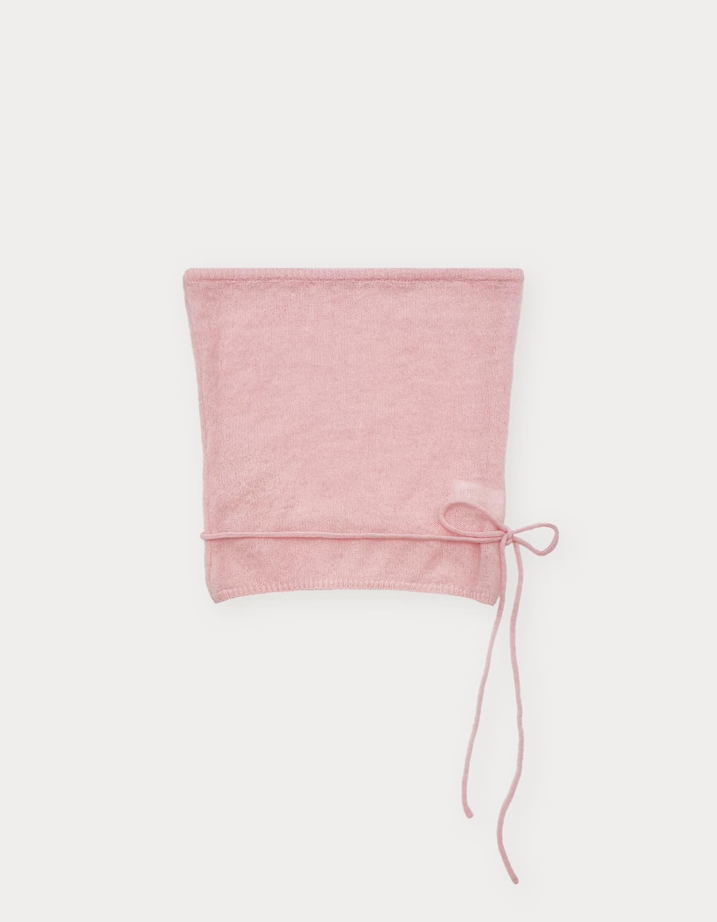 See-Through Knit Bustier Top - Pink