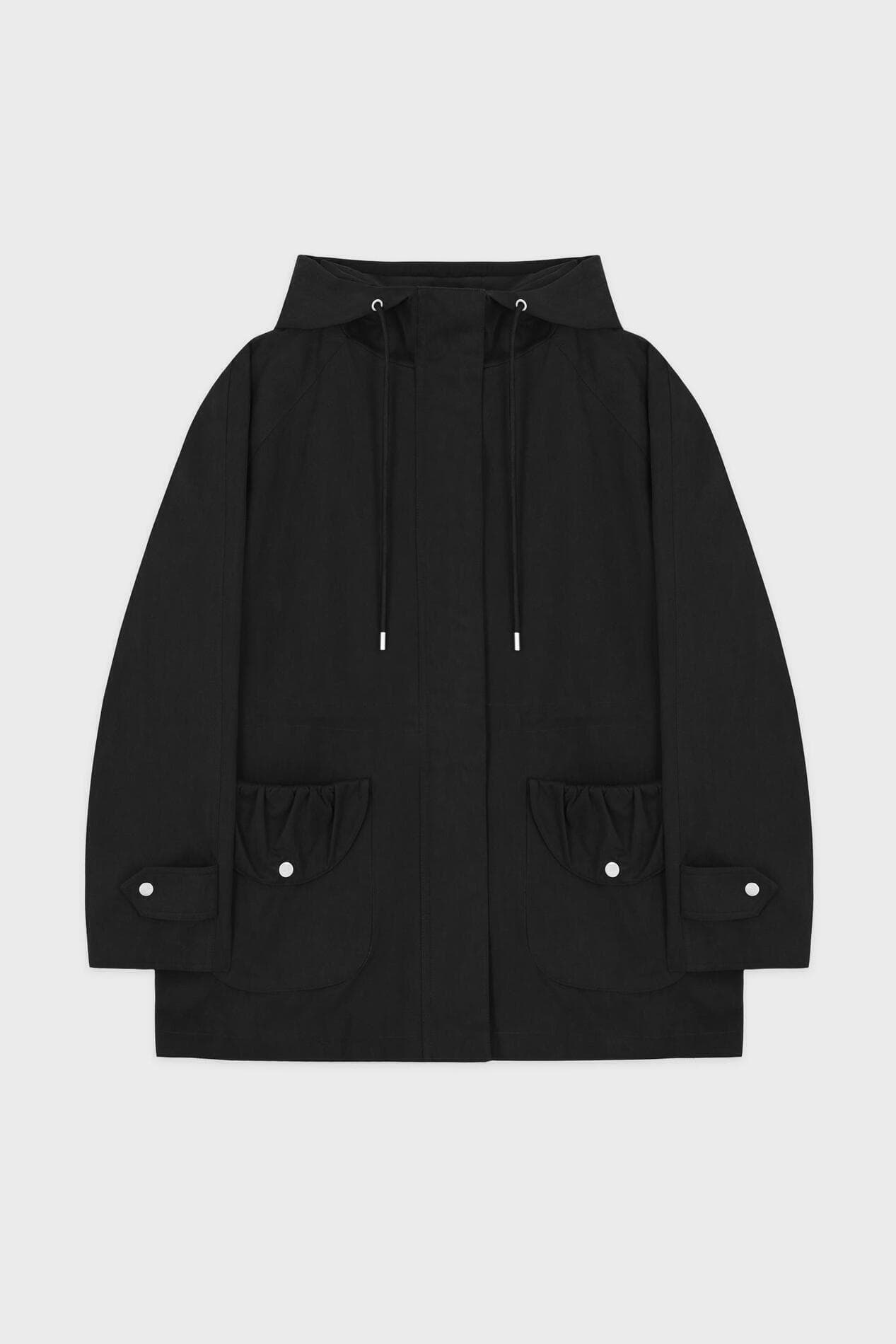 Raglan Hoodie Jacket (Black)