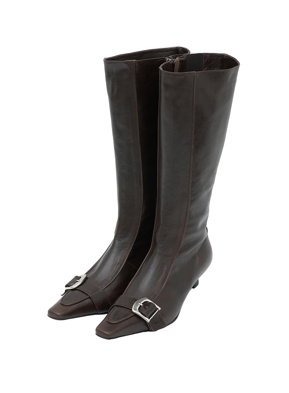 POINTED BELTED BOOTS_BROWN