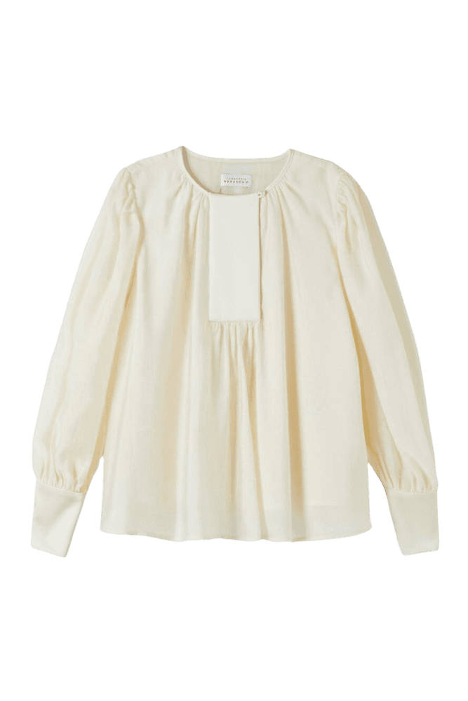 Serene Pleat Blouse (Ivory) 이다해 착용