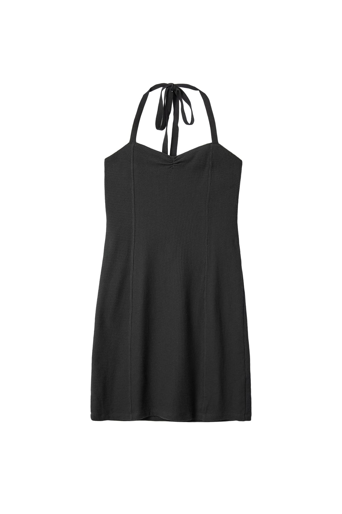 RR HALTER NECK MINI DRESS - BLACK