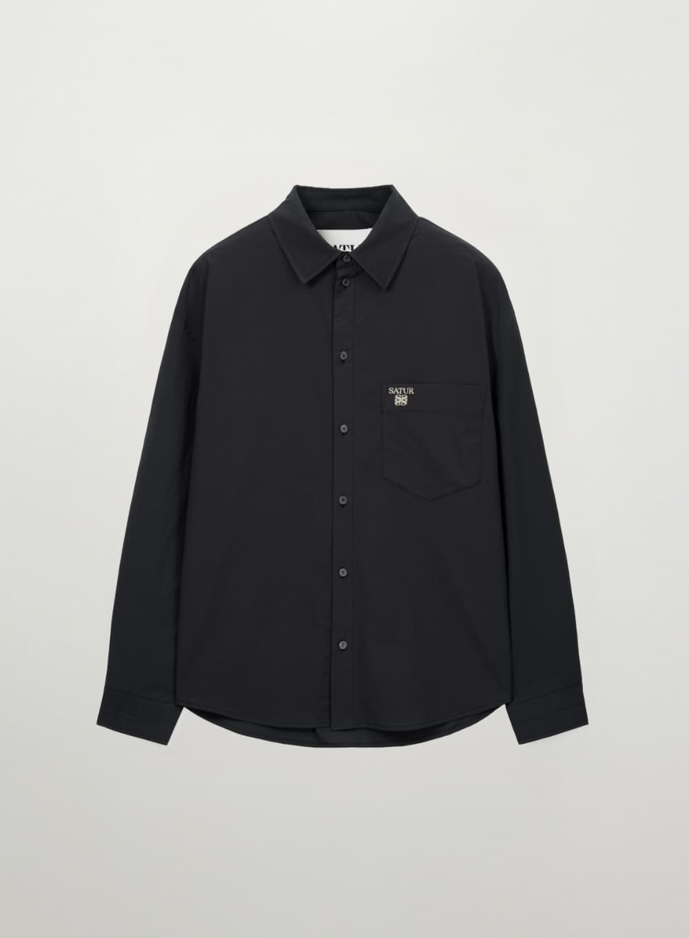 Seersucker Pocket Shirt - Black