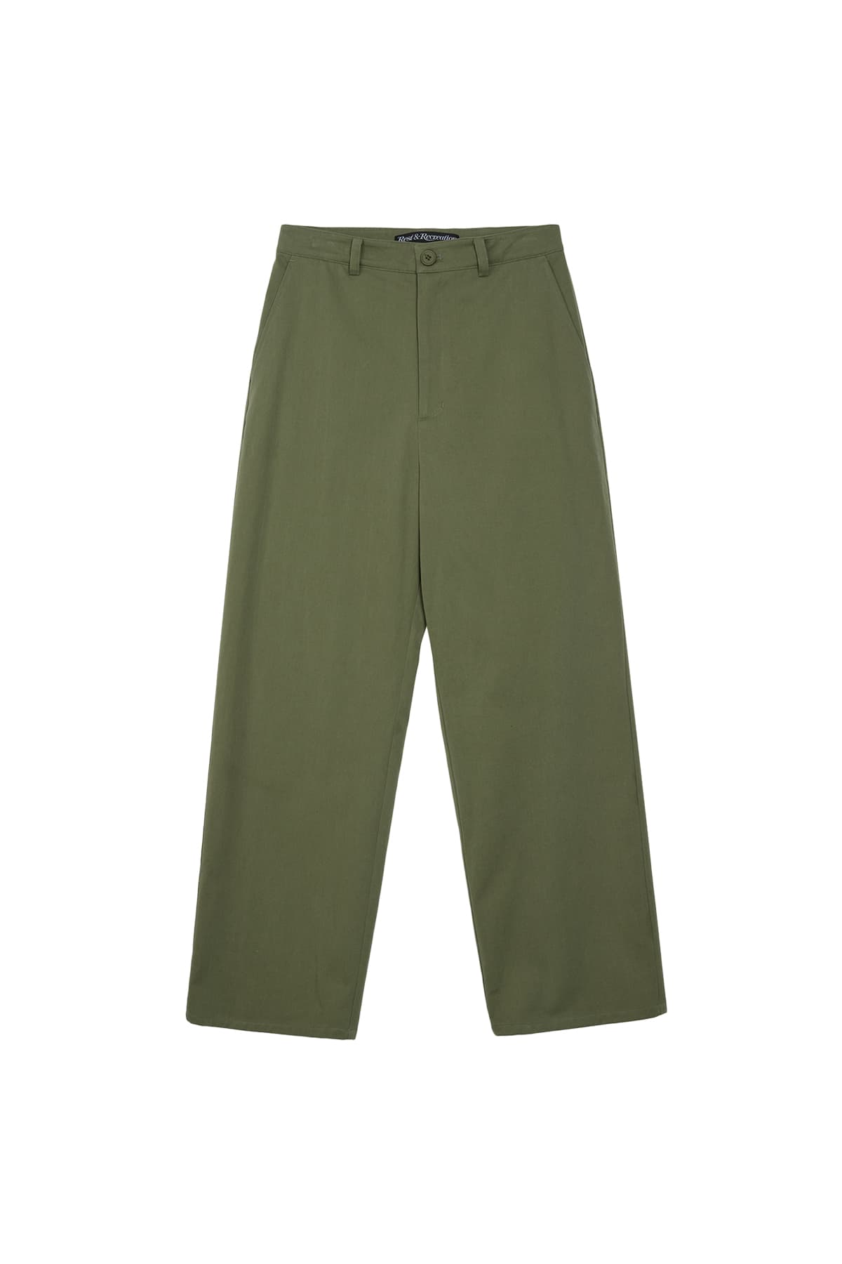 LOGO COTTON PANTS - KHAKI