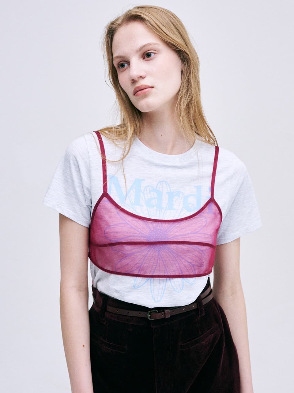 SHEER LAYERED BUSTIER_BURGUNDY