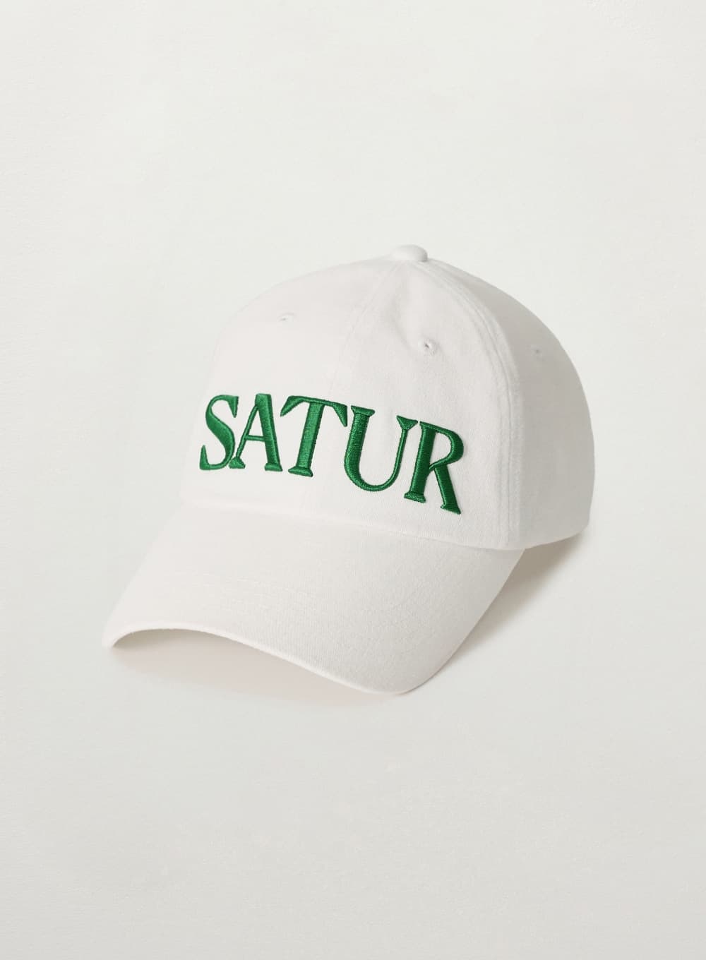 Vintage Casual Volume Embroidery Ball Cap - White