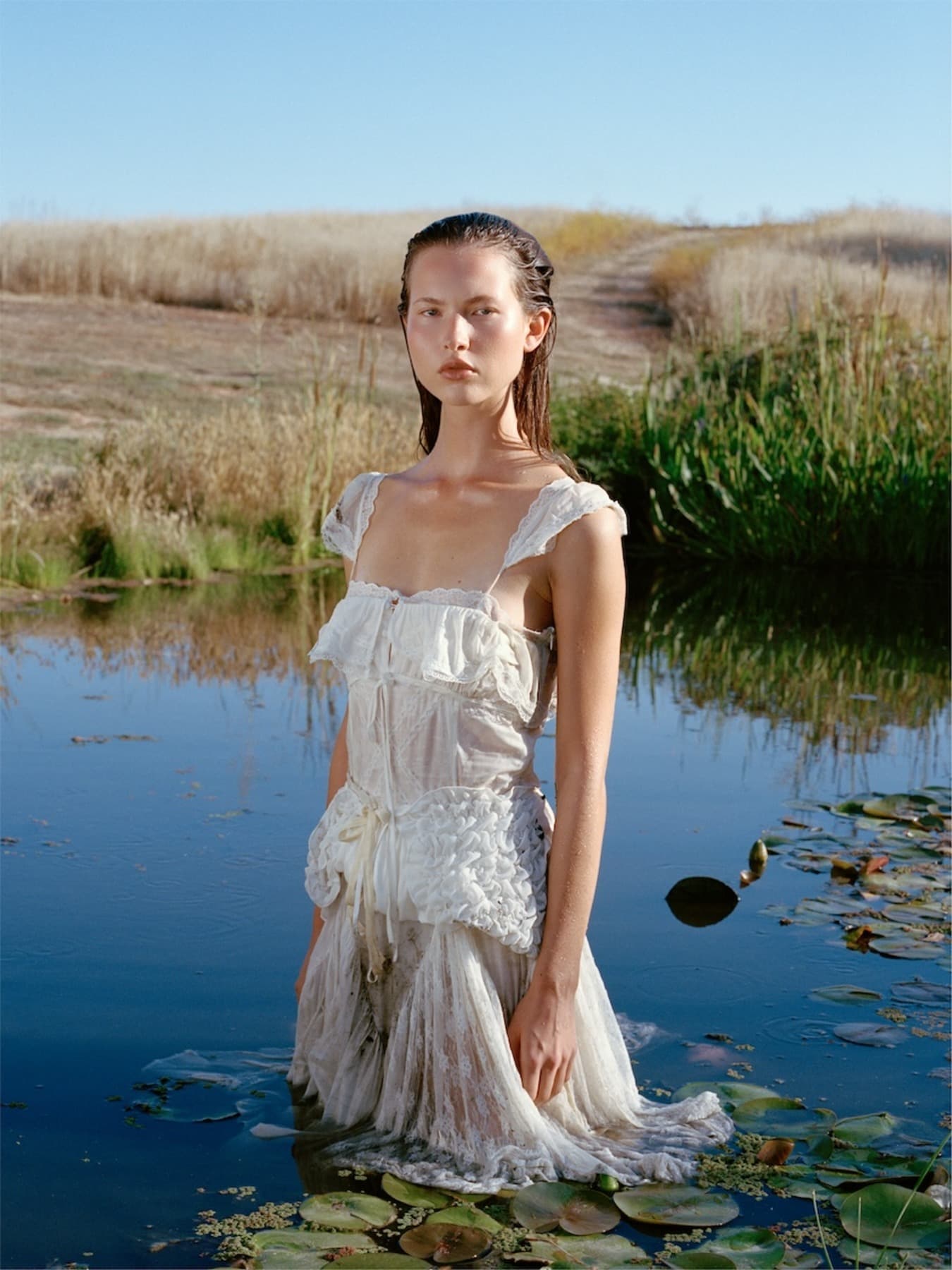 ENCHANTED COTTON LACE DRESS (WHITE)