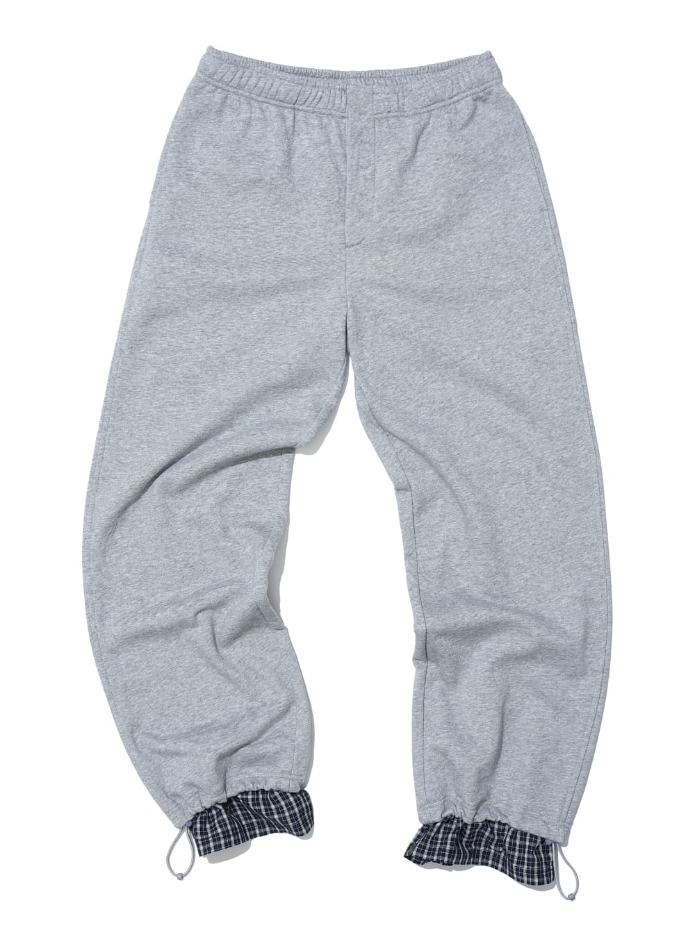 LAYERED HEM SWEATPANTS_MELANGE