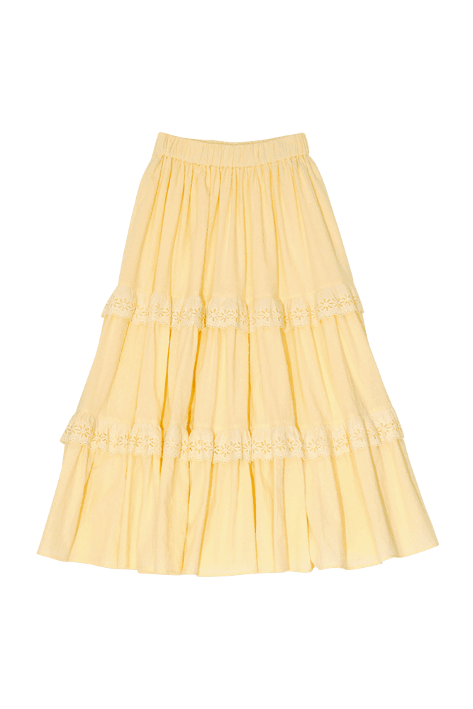 Blossom Lace Skirt (Yellow)