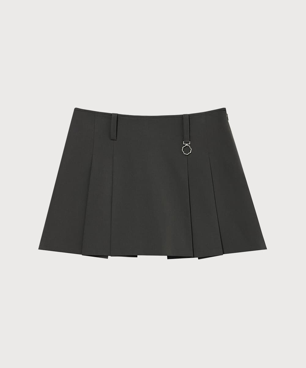 우먼 플리츠 스커트 팬츠 Charcoal