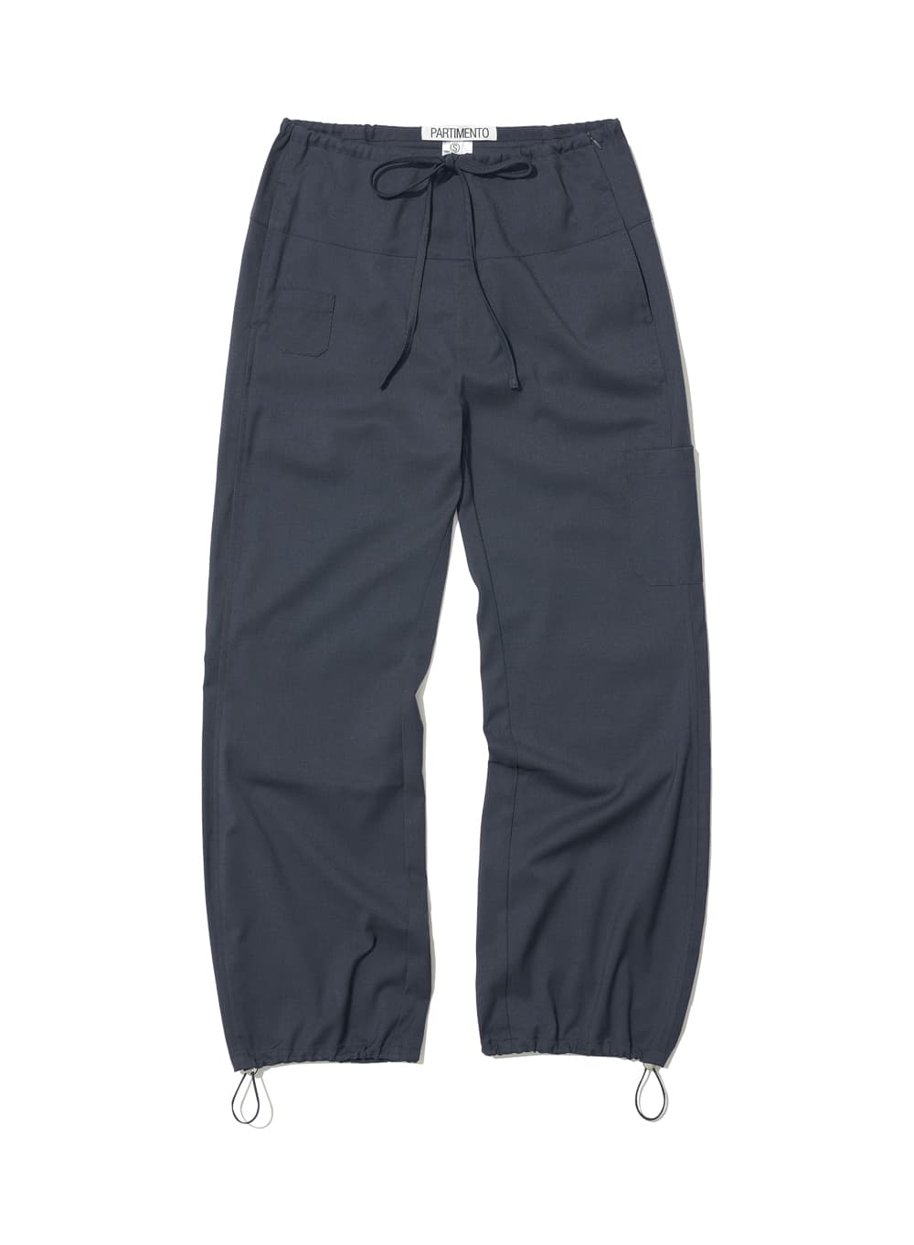 DRAWSTRING ROUNDING SLACKS_CHARCOAL