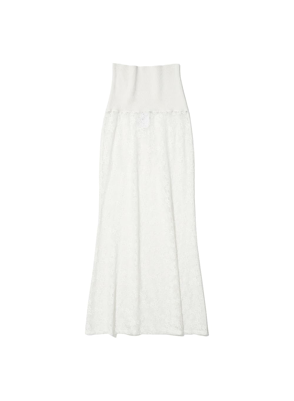 LACE FLARE MAXI SKIRT_WHITE