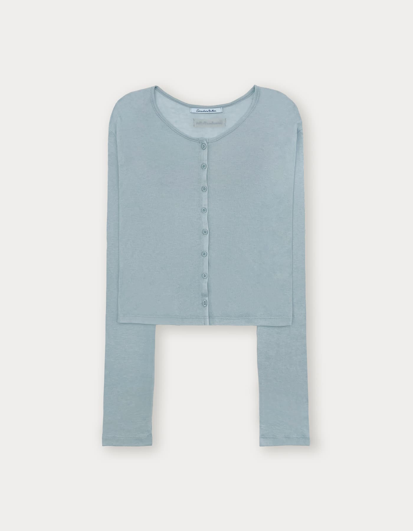 Lovey Button Cardigan - Light Blue