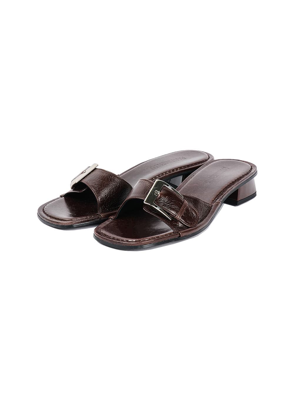 STRAP BELTED SANDAL_BROWN
