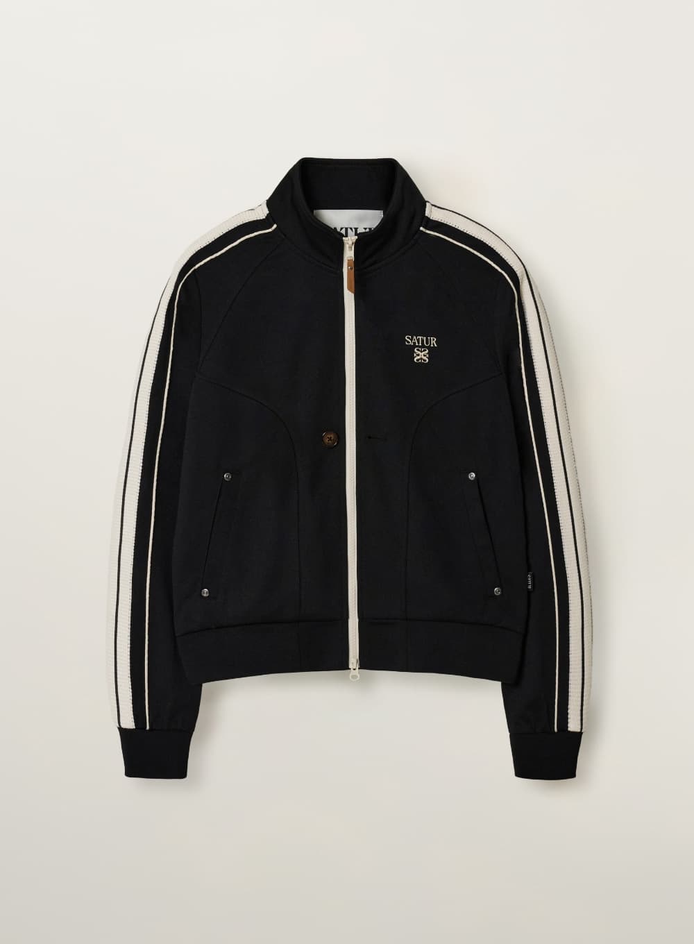 (W) Essential Lawton Track Zip-up Jacket - Black