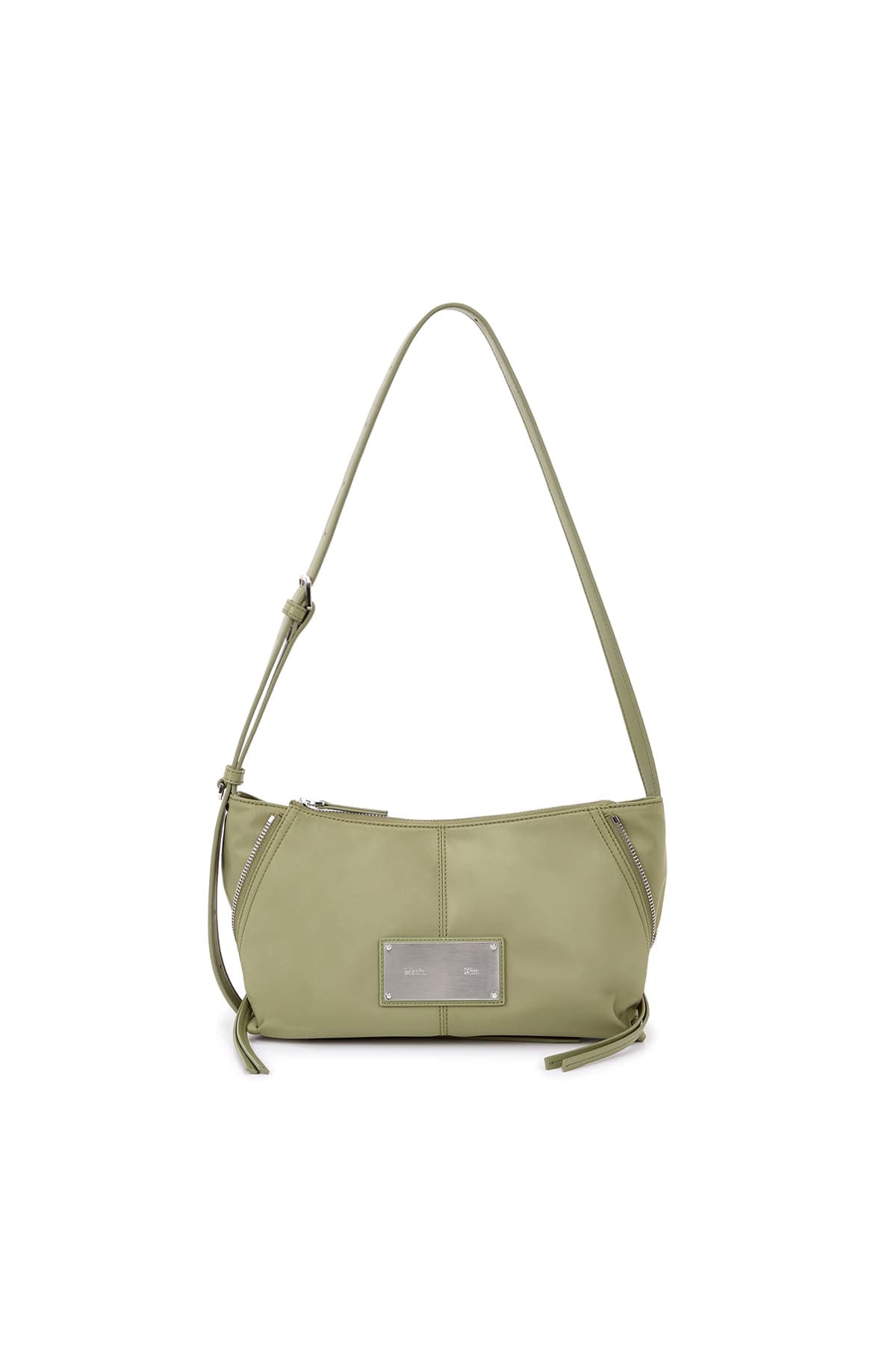 SIDE ZIPPER FABRIC TWO WAY BAG IN KHAKI