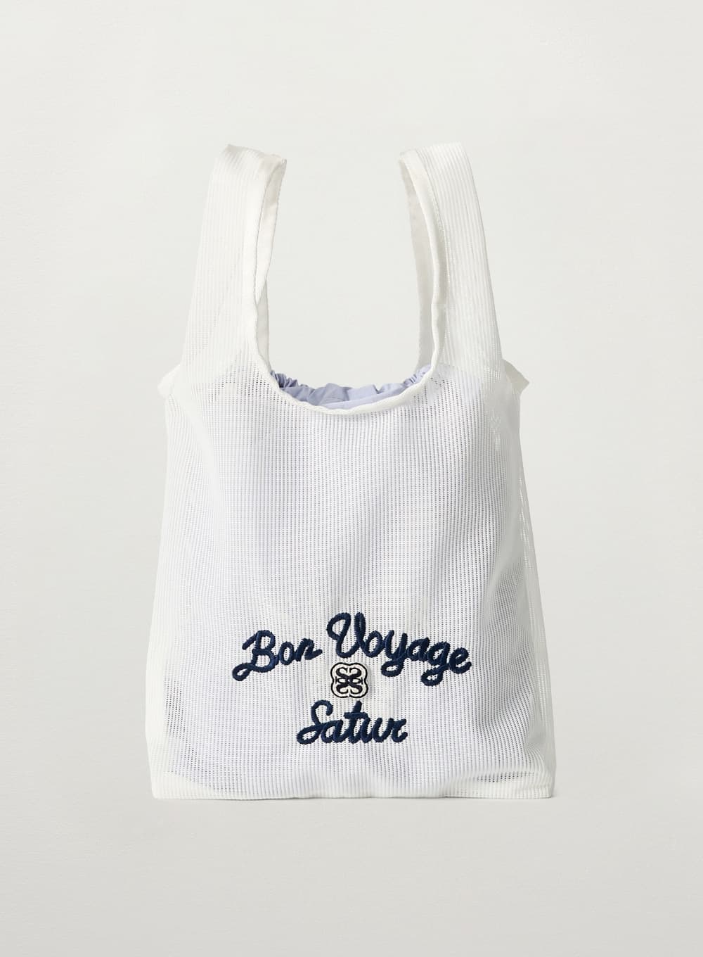 Bon Voyage Small Mesh Bag - White