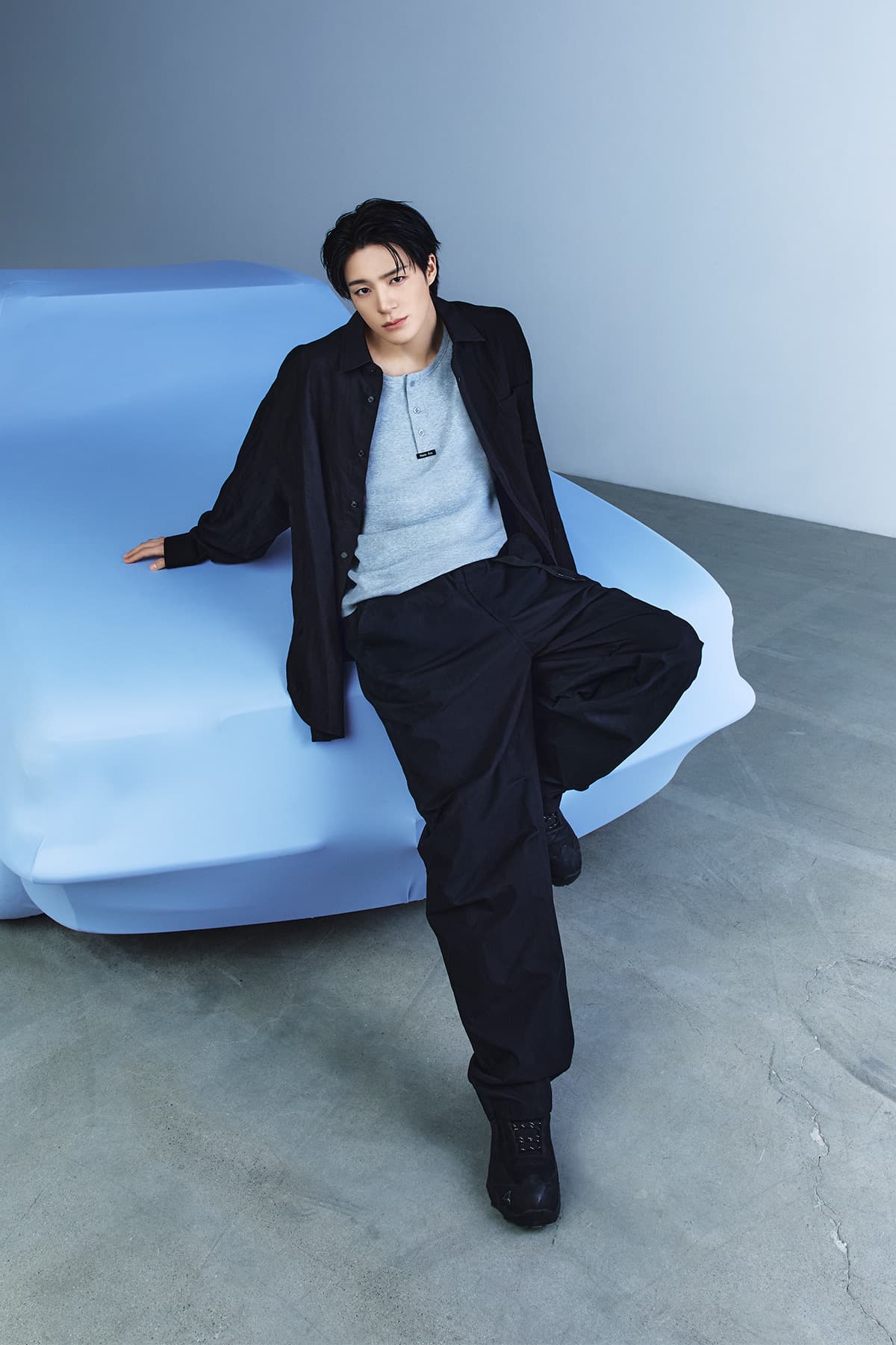 STRAP BELTED PANTS FOR MEN IN BLACK
