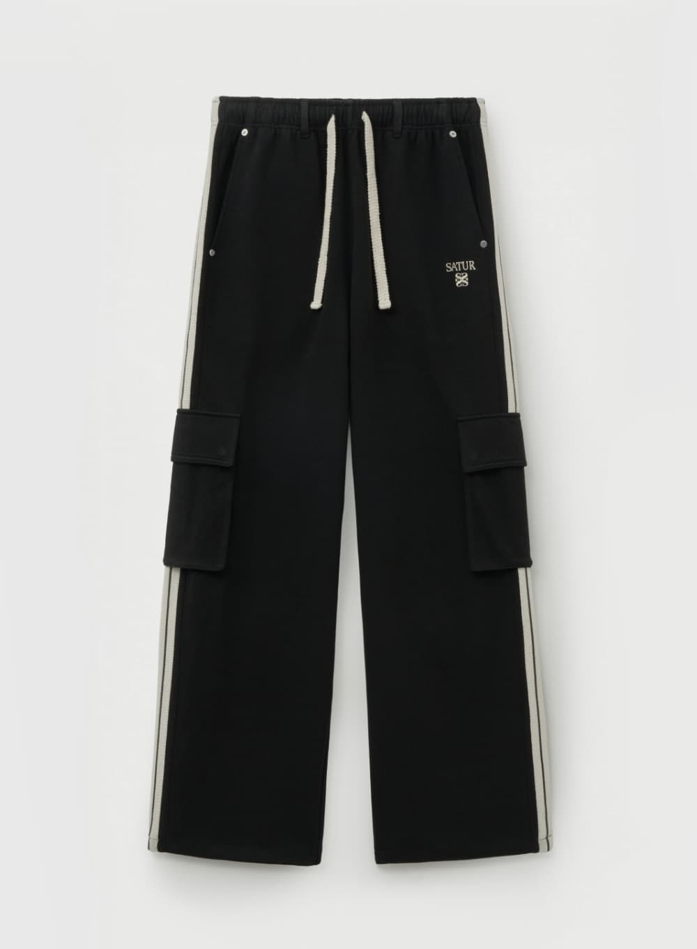 Lawton Cargo Track Pants - Caviar Black